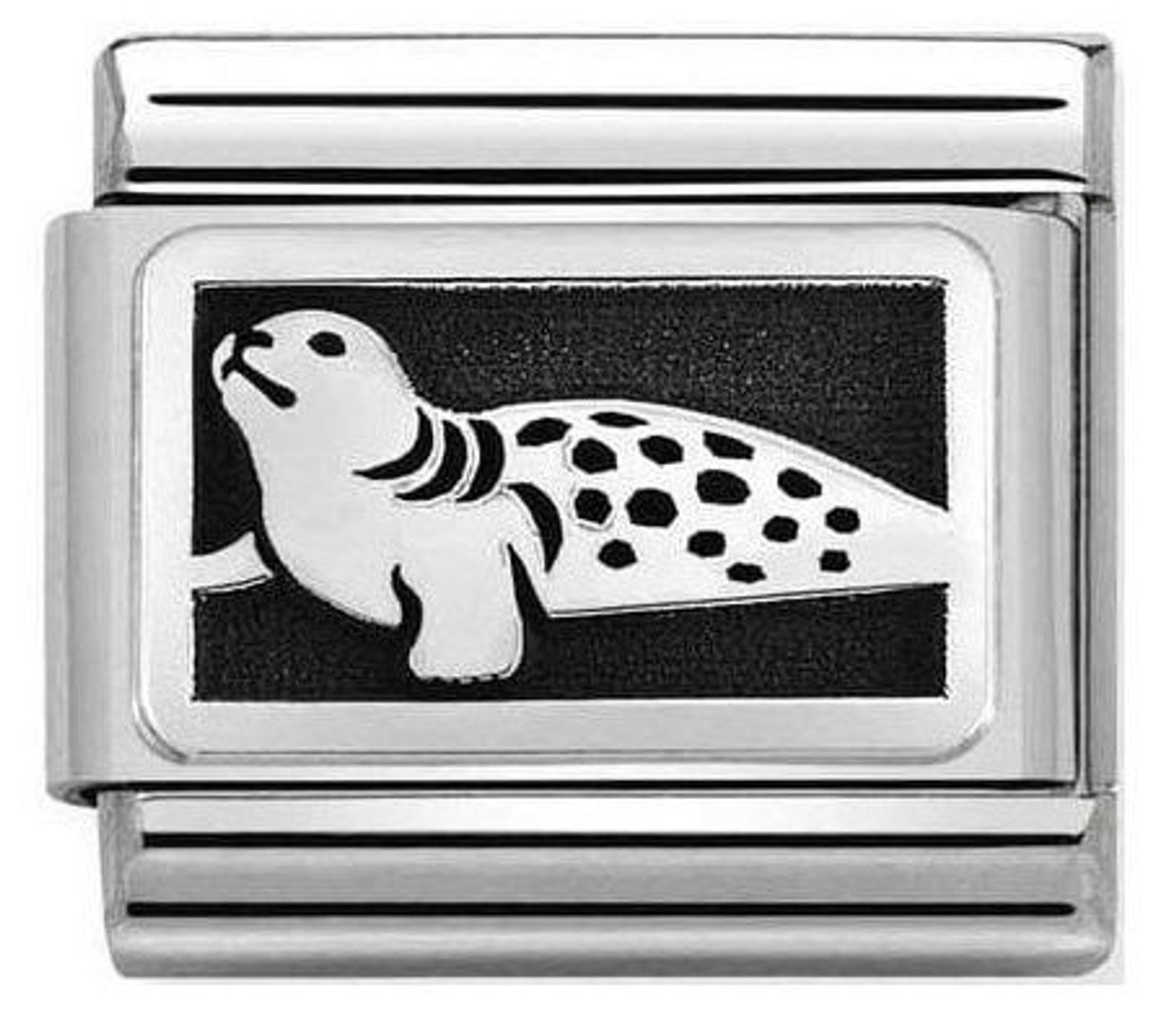 Zawieszka Nomination Link 330111 36 – zawieszka srebrna 925 z czarną emalią 'Foka'a.jpg